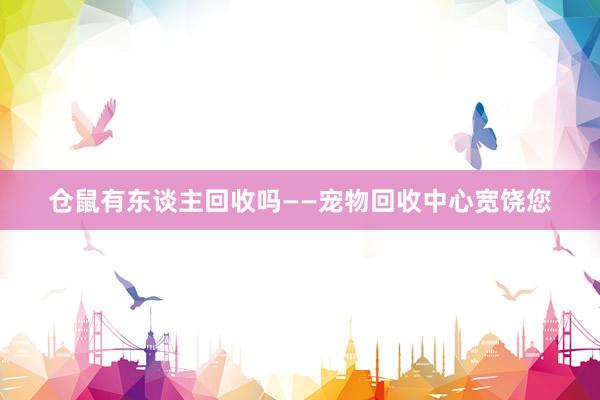 仓鼠有东谈主回收吗——宠物回收中心宽饶您